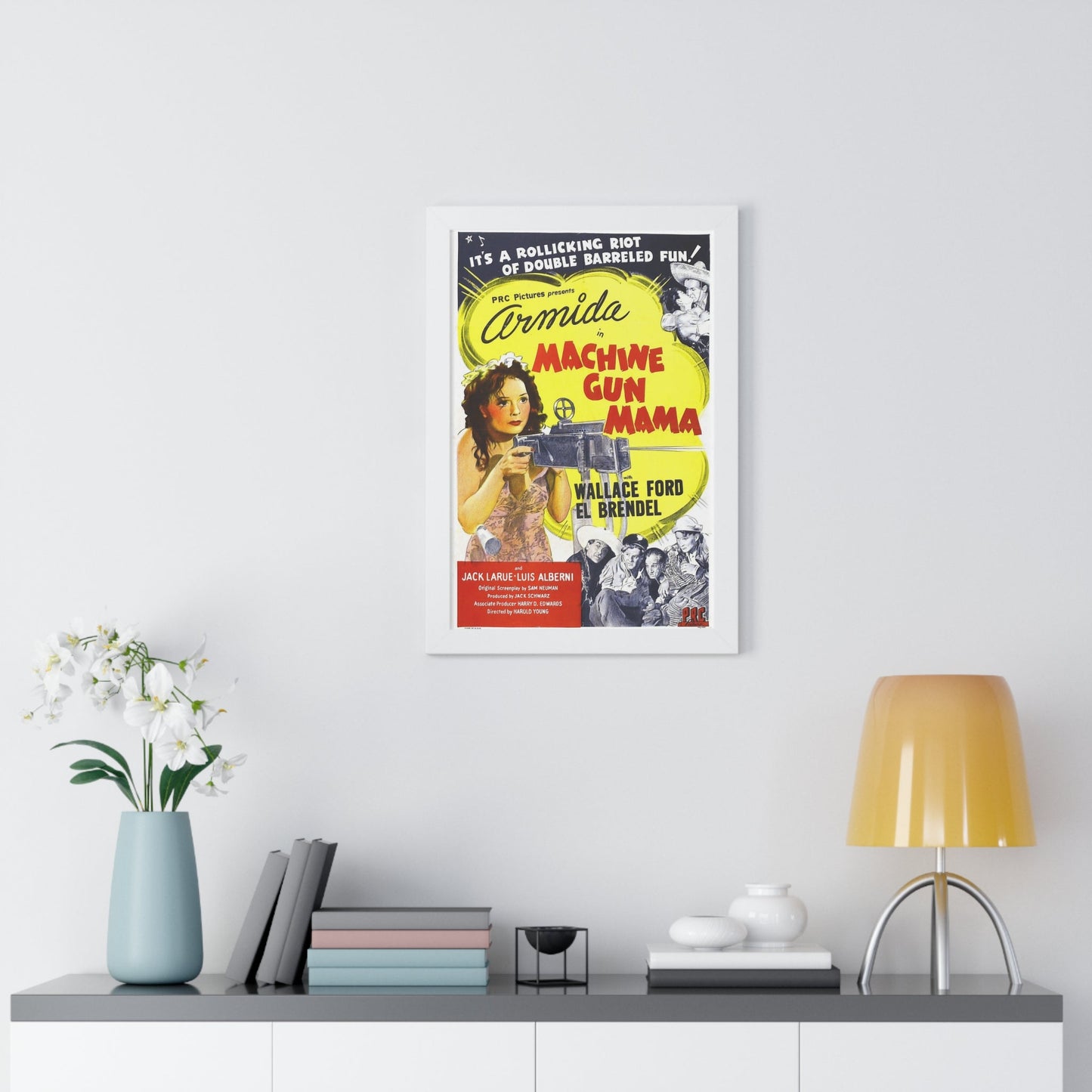 MACHINE GUN MAMA 1944 - Framed Movie Poster-The Sticker Space