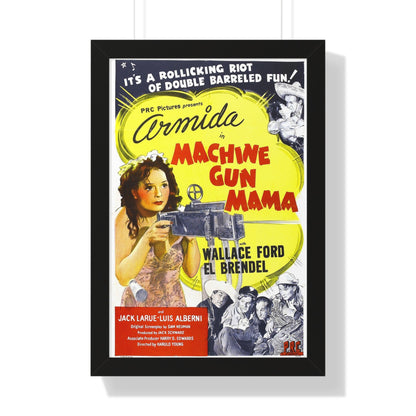 MACHINE GUN MAMA 1944 - Framed Movie Poster-16″ x 24″-The Sticker Space