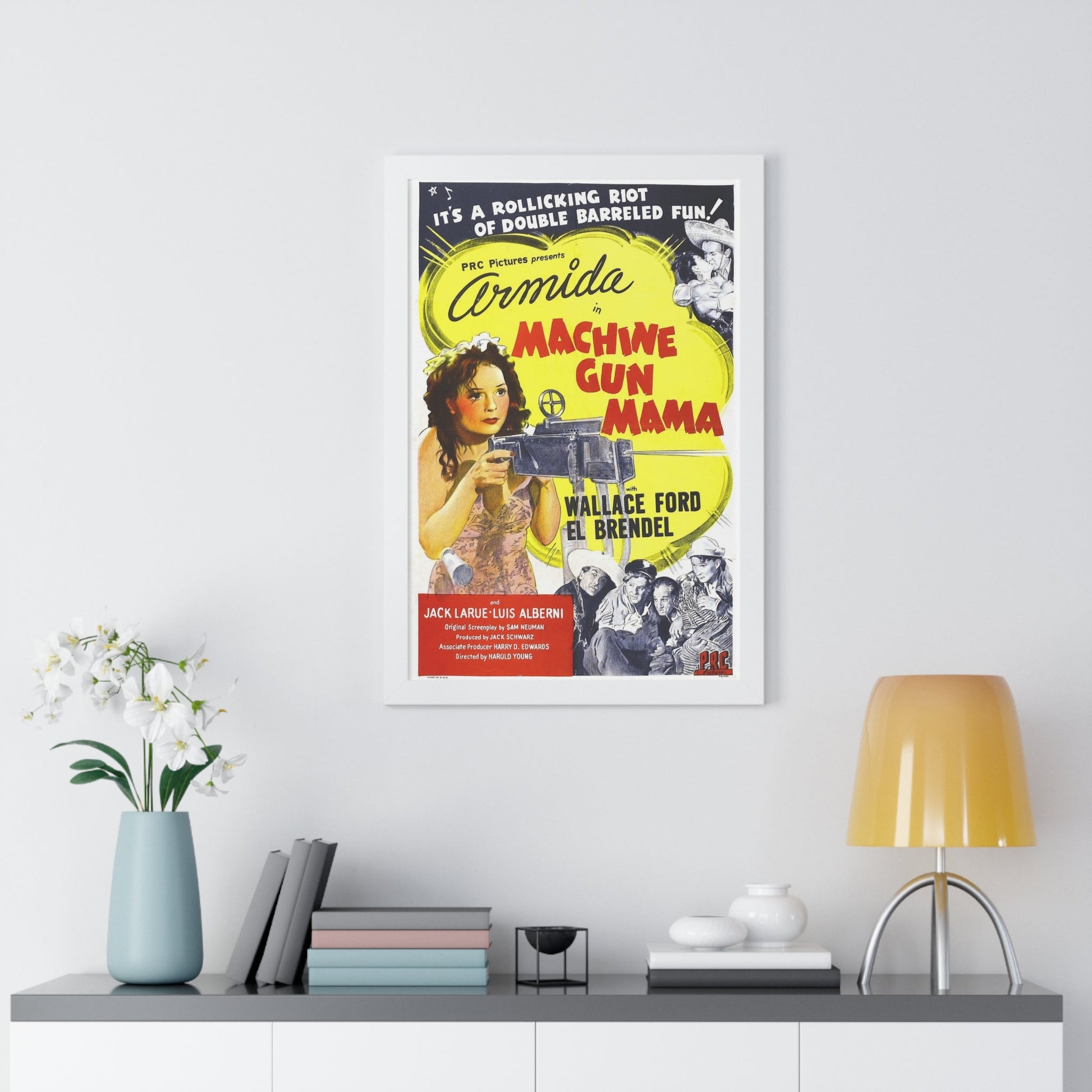 MACHINE GUN MAMA 1944 - Framed Movie Poster-The Sticker Space