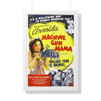 MACHINE GUN MAMA 1944 - Framed Movie Poster-20" x 30"-The Sticker Space