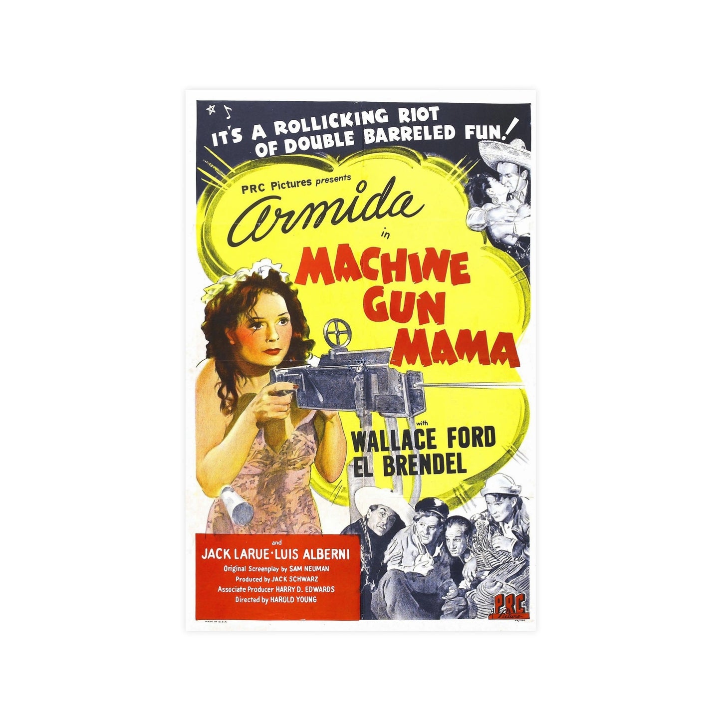 MACHINE GUN MAMA 1944 - Paper Movie Poster-11″ x 17″ (Vertical)-The Sticker Space