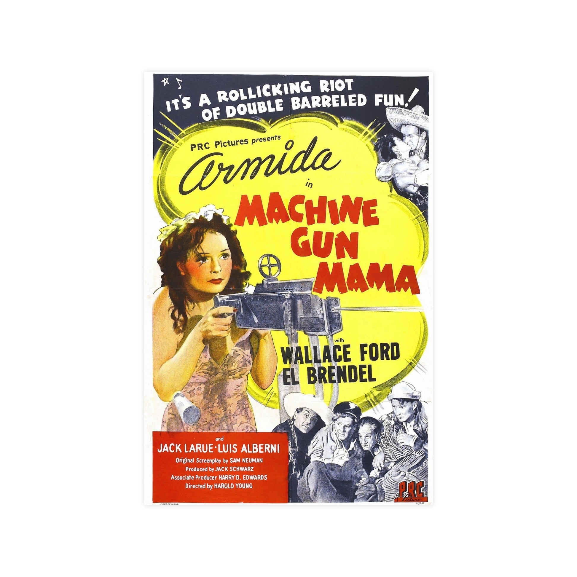 MACHINE GUN MAMA 1944 - Paper Movie Poster-12″ x 18″ (Vertical)-The Sticker Space