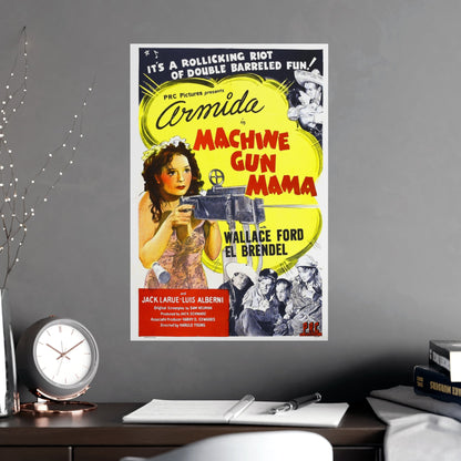 MACHINE GUN MAMA 1944 - Paper Movie Poster-The Sticker Space