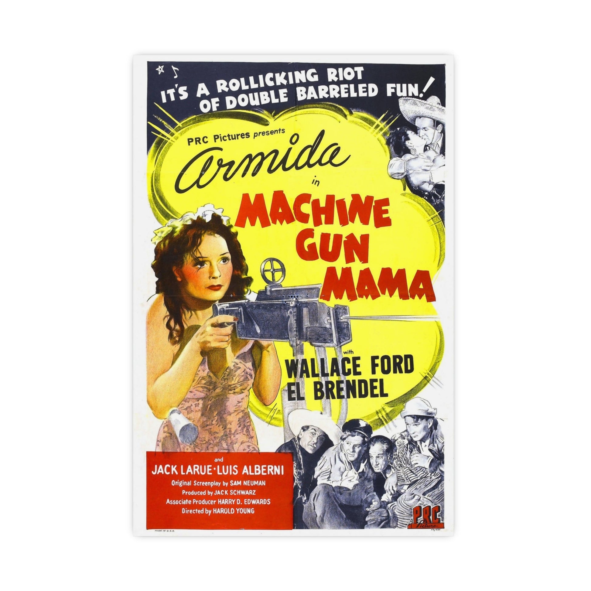 MACHINE GUN MAMA 1944 - Paper Movie Poster-16″ x 24″ (Vertical)-The Sticker Space