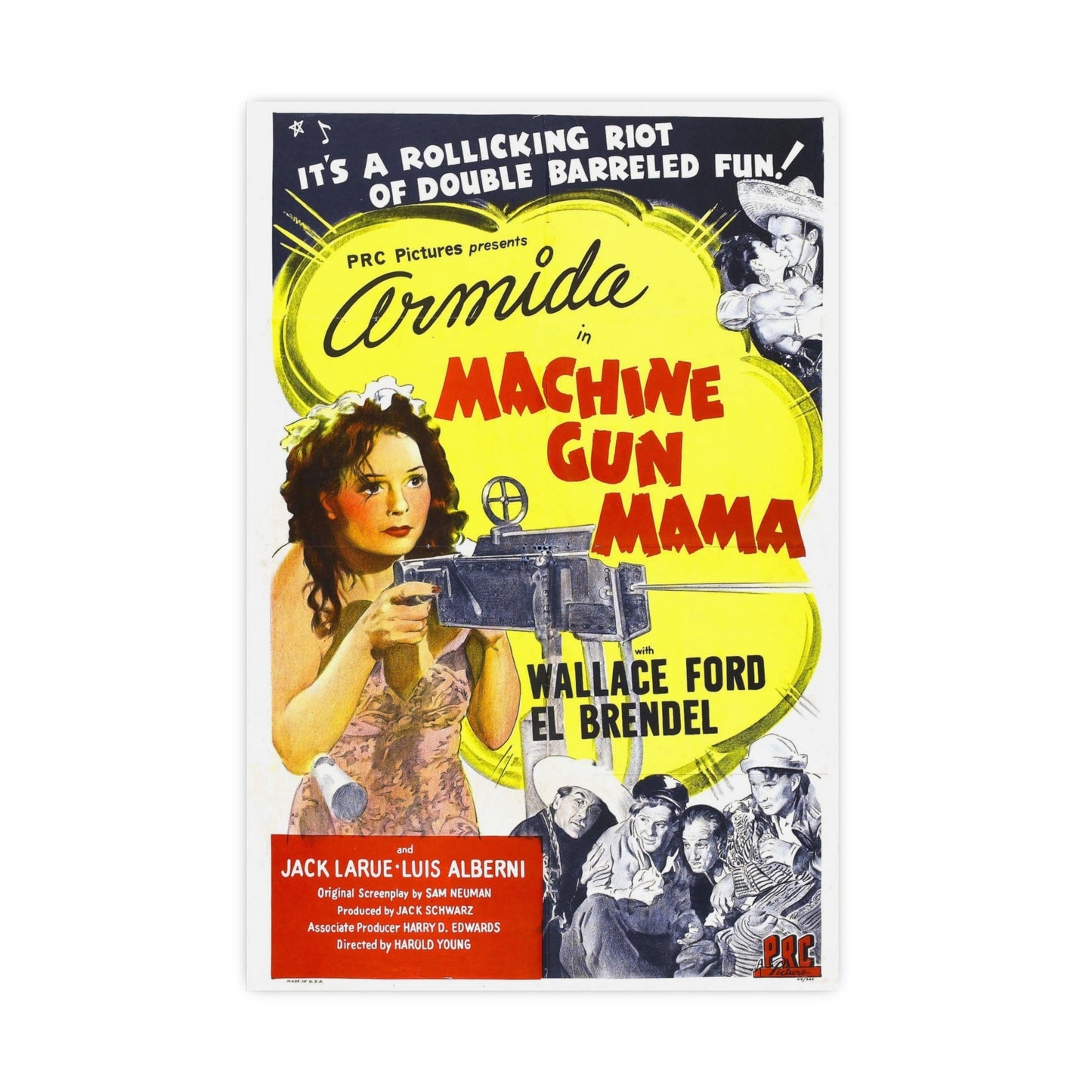 MACHINE GUN MAMA 1944 - Paper Movie Poster-20″ x 30″ (Vertical)-The Sticker Space