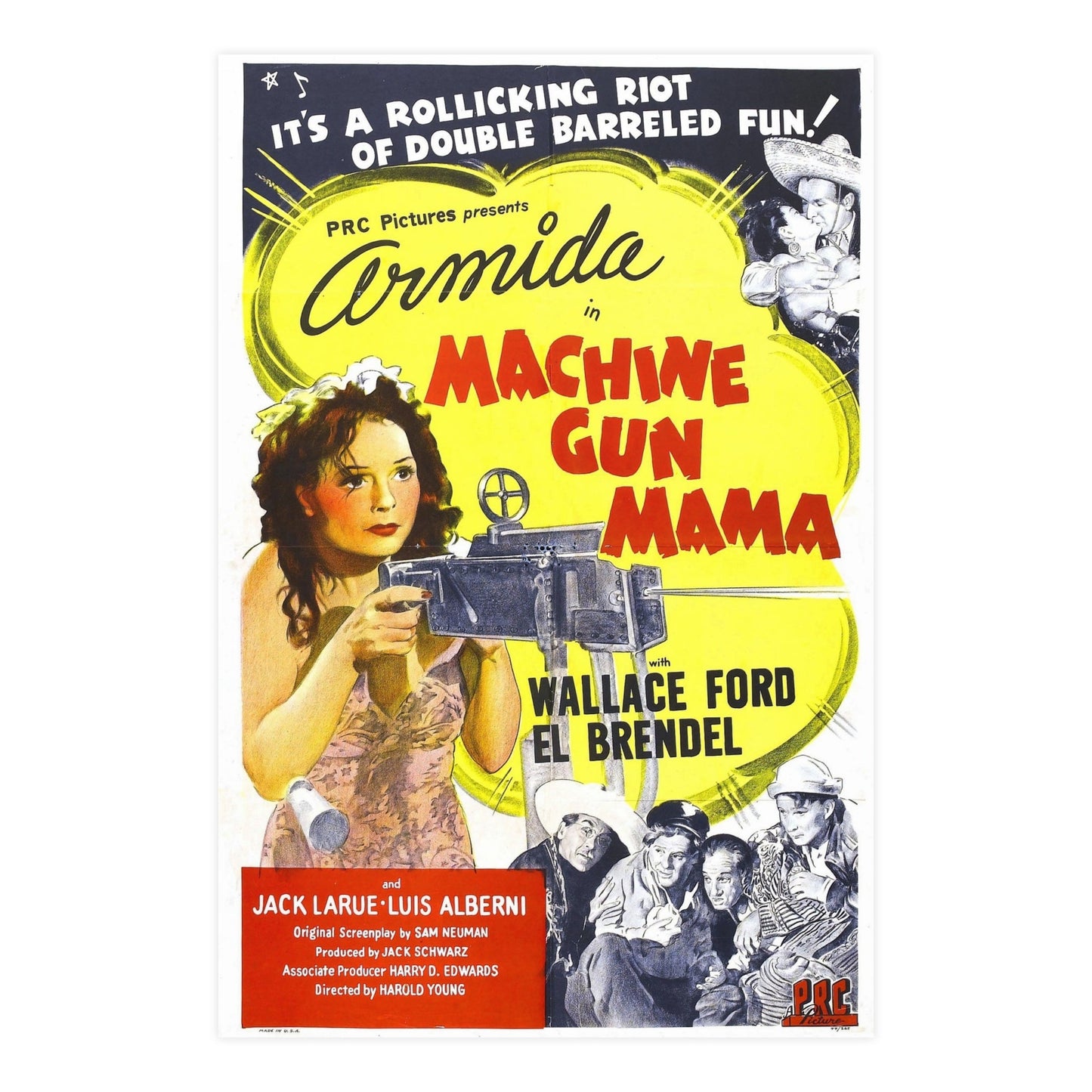 MACHINE GUN MAMA 1944 - Paper Movie Poster-24″ x 36″ (Vertical)-The Sticker Space