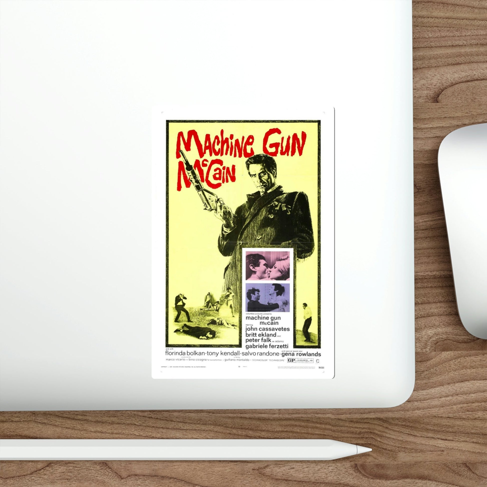 Machine Gun McCain 1970 Movie Poster STICKER Vinyl Die-Cut Decal-The Sticker Space