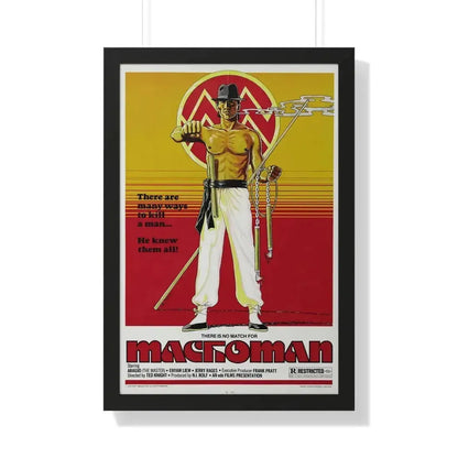 MACHOMAN 1980 - Framed Movie Poster 20" x 30" Black - The Sticker Space
