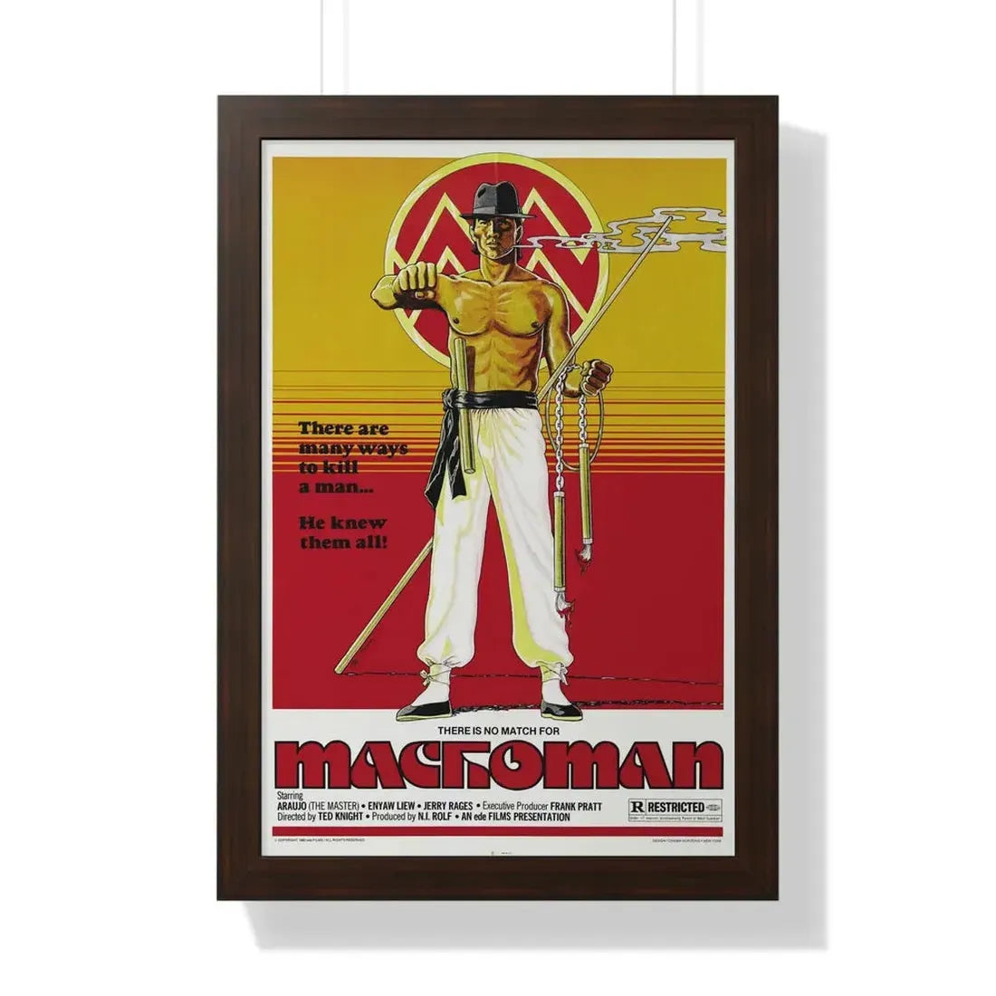 MACHOMAN 1980 - Framed Movie Poster - The Sticker Space