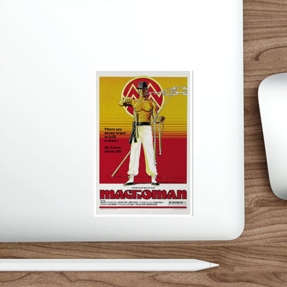 MACHOMAN 1980 Movie Poster STICKER Vinyl Die-Cut Decal-The Sticker Space