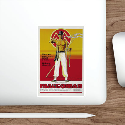 MACHOMAN 1980 Movie Poster STICKER Vinyl Die-Cut Decal-The Sticker Space