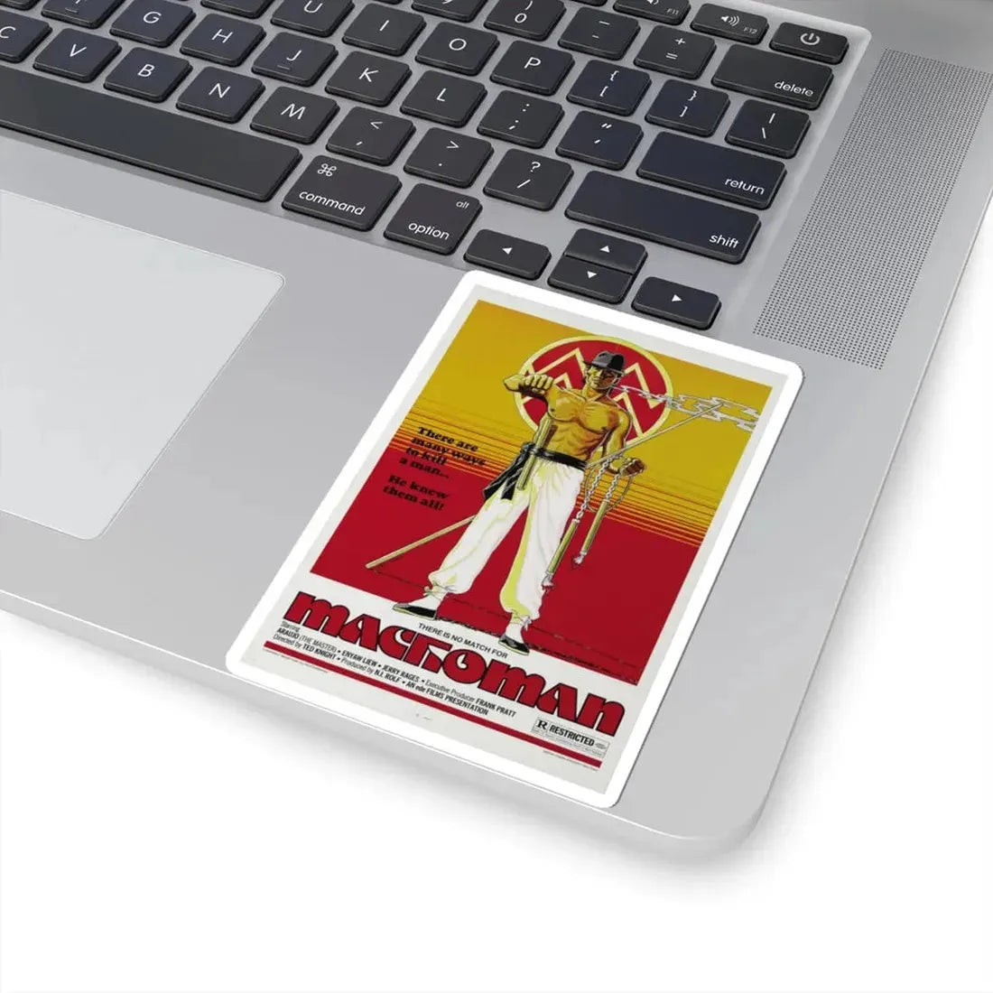 MACHOMAN 1980 Movie Poster - STICKER Vinyl Kiss-Cut Decal - The Sticker Space