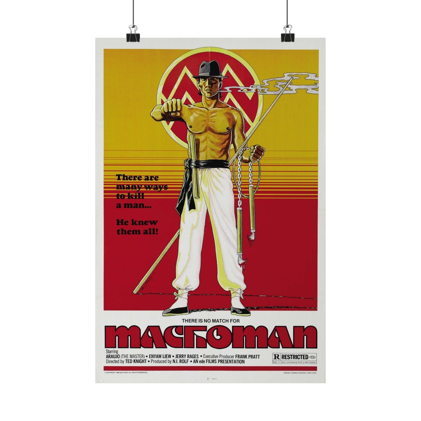 MACHOMAN 1980 - Paper Movie Poster-12″ x 18″-The Sticker Space