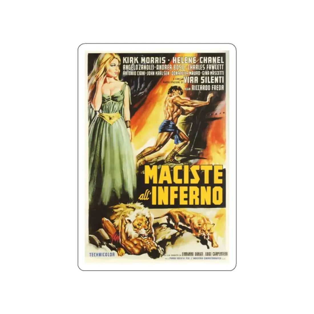 MACISTE IN HELL 1962 Movie Poster STICKER Vinyl Die-Cut Decal 2 Inch - The Sticker Space