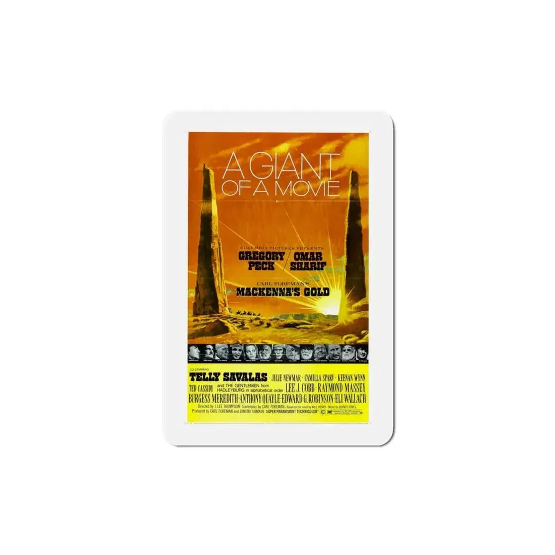 Mackenna's Gold 1969 Movie Poster Refrigerator Magnet 4 Inch - The Sticker Space