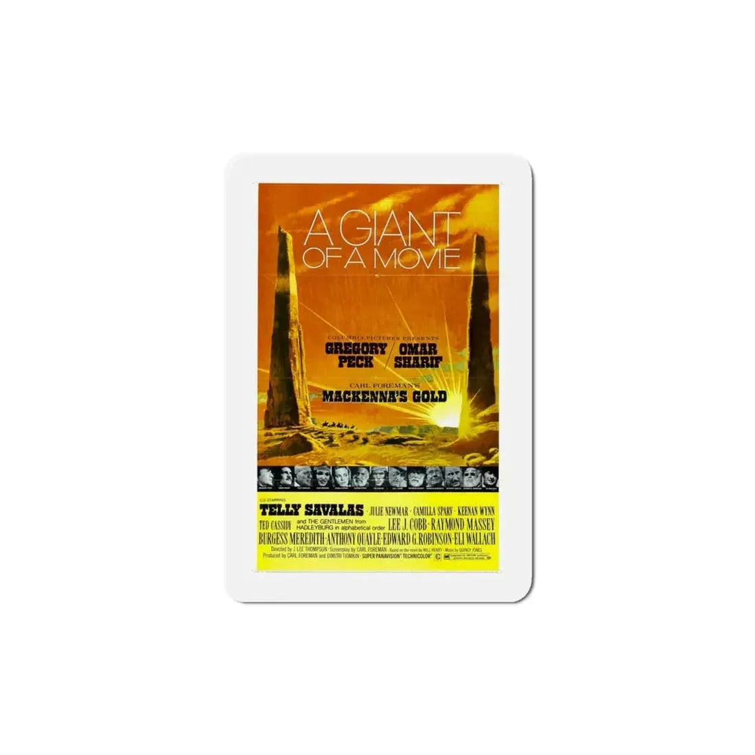 Mackenna's Gold 1969 Movie Poster Refrigerator Magnet 5 Inch - The Sticker Space