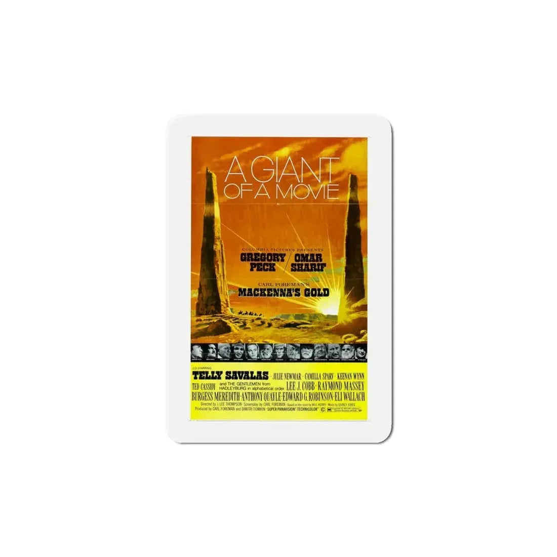 Mackenna's Gold 1969 Movie Poster Refrigerator Magnet 6 Inch - The Sticker Space