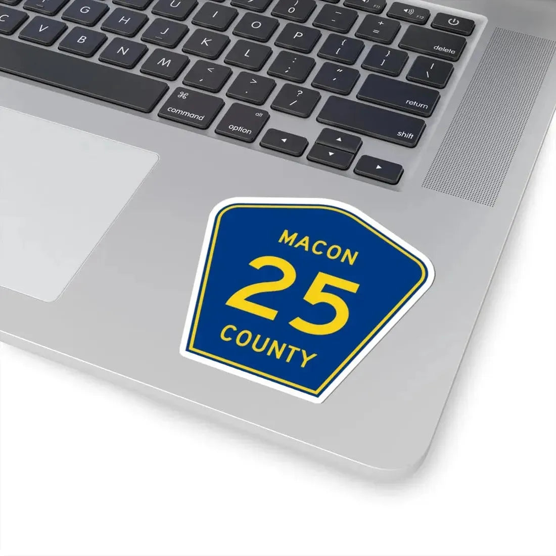 Macon County 25 (Illinois) (Road Sign) STICKER Vinyl Kiss-Cut Decal - The Sticker Space