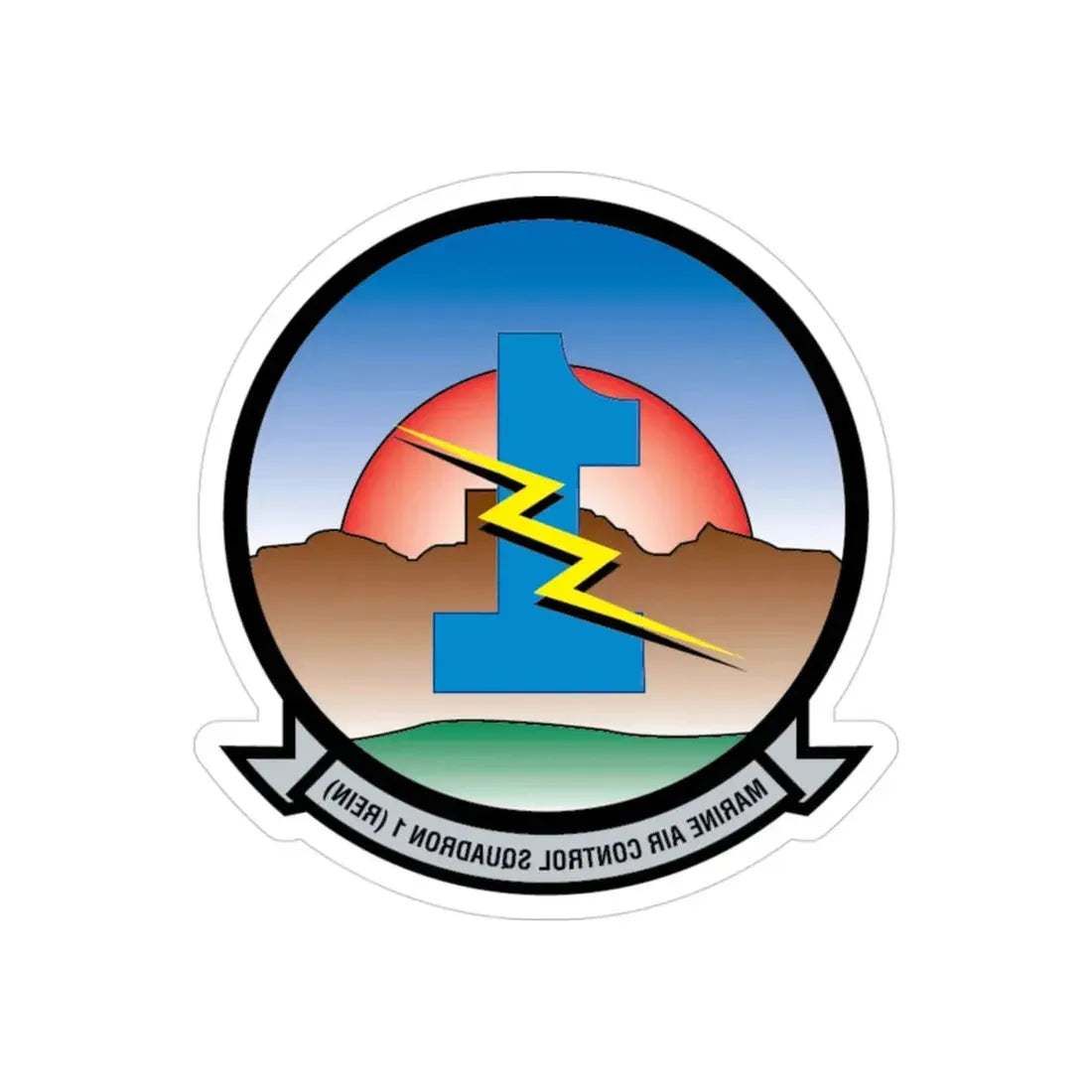 MACS 1 (USMC) REVERSE PRINT Transparent Die-Cut STICKER - The Sticker Space