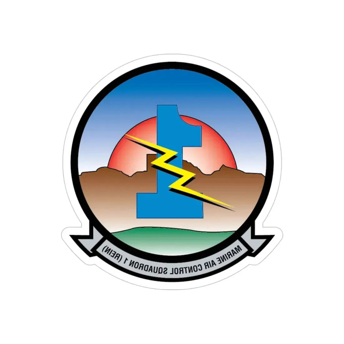 MACS 1 (USMC) REVERSE PRINT Transparent Die-Cut STICKER - The Sticker Space