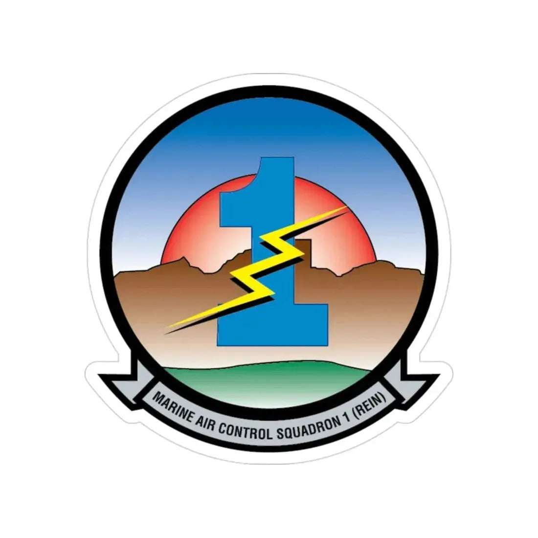 MACS 1 (USMC) Transparent STICKER Die-Cut Vinyl Decal 3 Inch - The Sticker Space