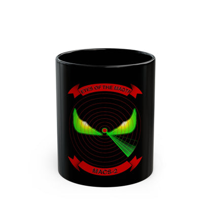 MACS 2 Eyes of the MAGTF (USMC) Black Coffee Mug-11oz-The Sticker Space