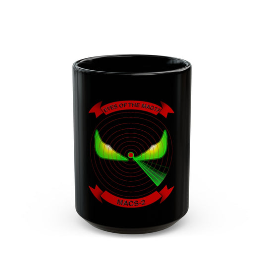 MACS 2 Eyes of the MAGTF (USMC) Black Coffee Mug-15oz-The Sticker Space