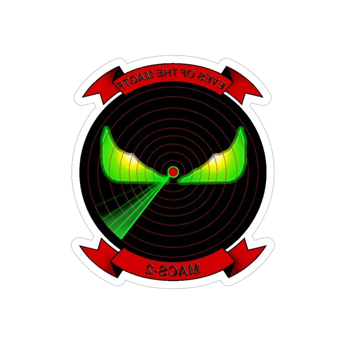MACS 2 Eyes of the MAGTF (USMC) REVERSE PRINT Transparent Die-Cut STICKER - The Sticker Space