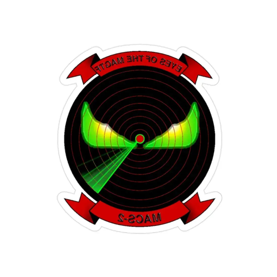 MACS 2 Eyes of the MAGTF (USMC) REVERSE PRINT Transparent Die-Cut STICKER - The Sticker Space