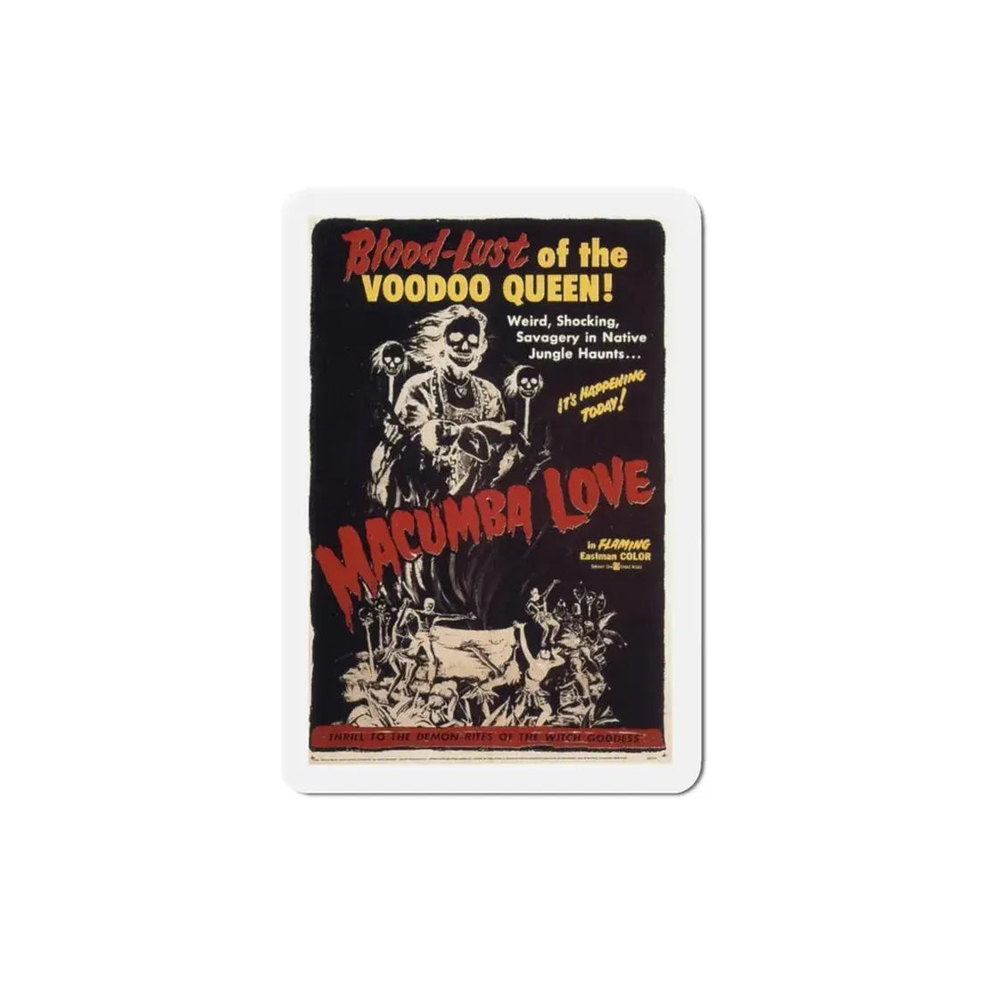 Macumba Love 1960 Movie Poster Refrigerator Magnet 3 Inch - The Sticker Space