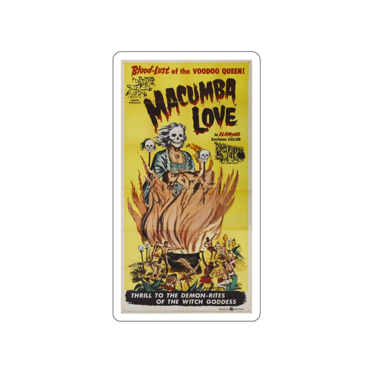 MACUMBA LOVE 1960 Movie Poster STICKER Vinyl Die-Cut Decal-6 Inch-The Sticker Space