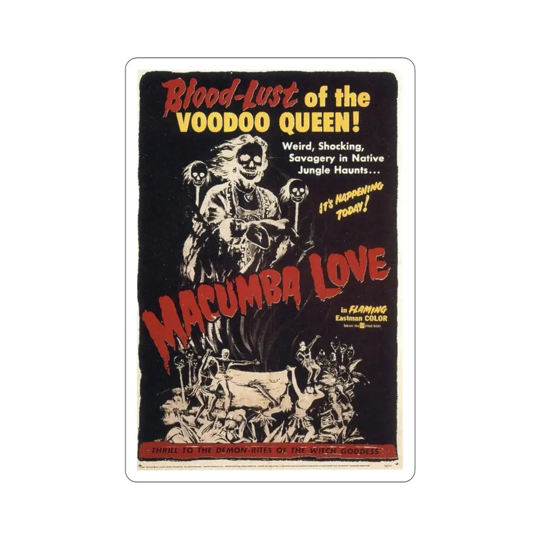 Macumba Love 1960 Movie Poster STICKER Vinyl Die-Cut Decal - The Sticker Space