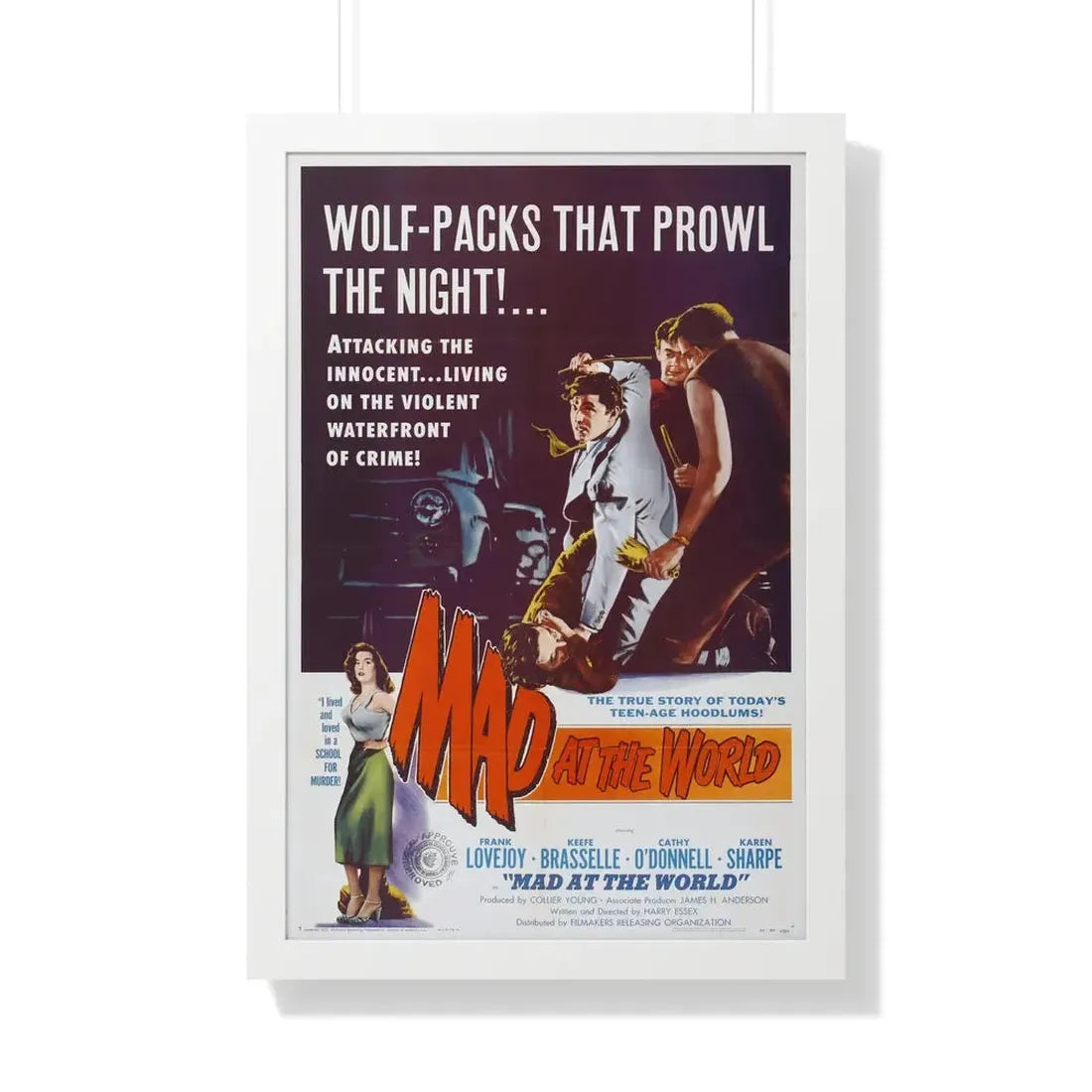 MAD AT THE WORLD 1955 - Framed Movie Poster - The Sticker Space