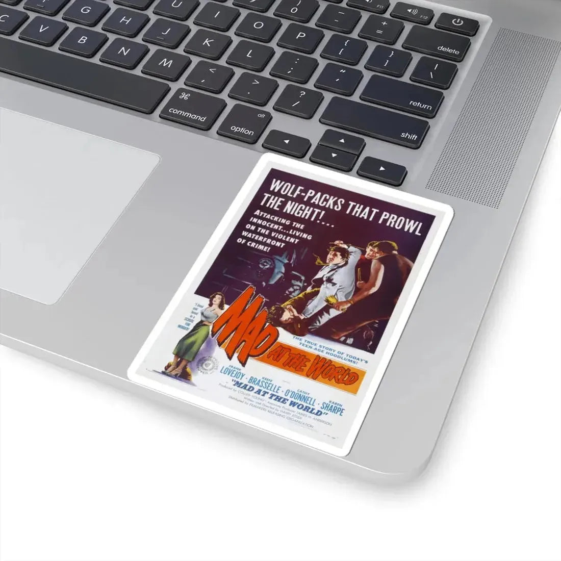 MAD AT THE WORLD 1955 Movie Poster - STICKER Vinyl Kiss-Cut Decal - The Sticker Space