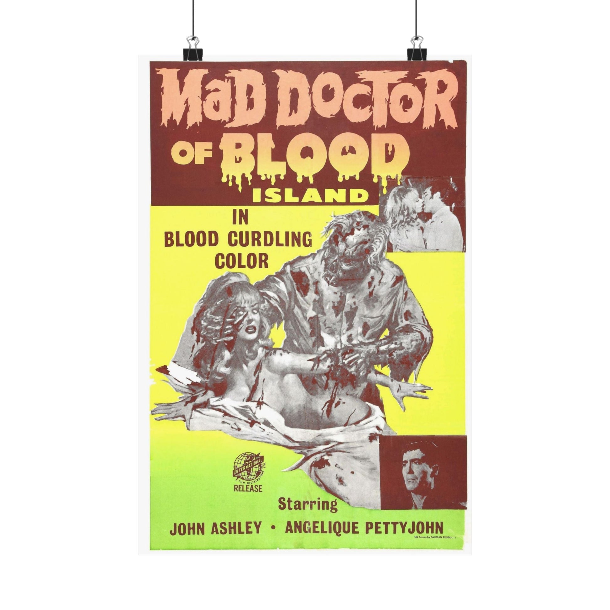 MAD DOCTOR OF BLOOD ISLAND 1969 - Paper Movie Poster-12″ x 18″-The Sticker Space