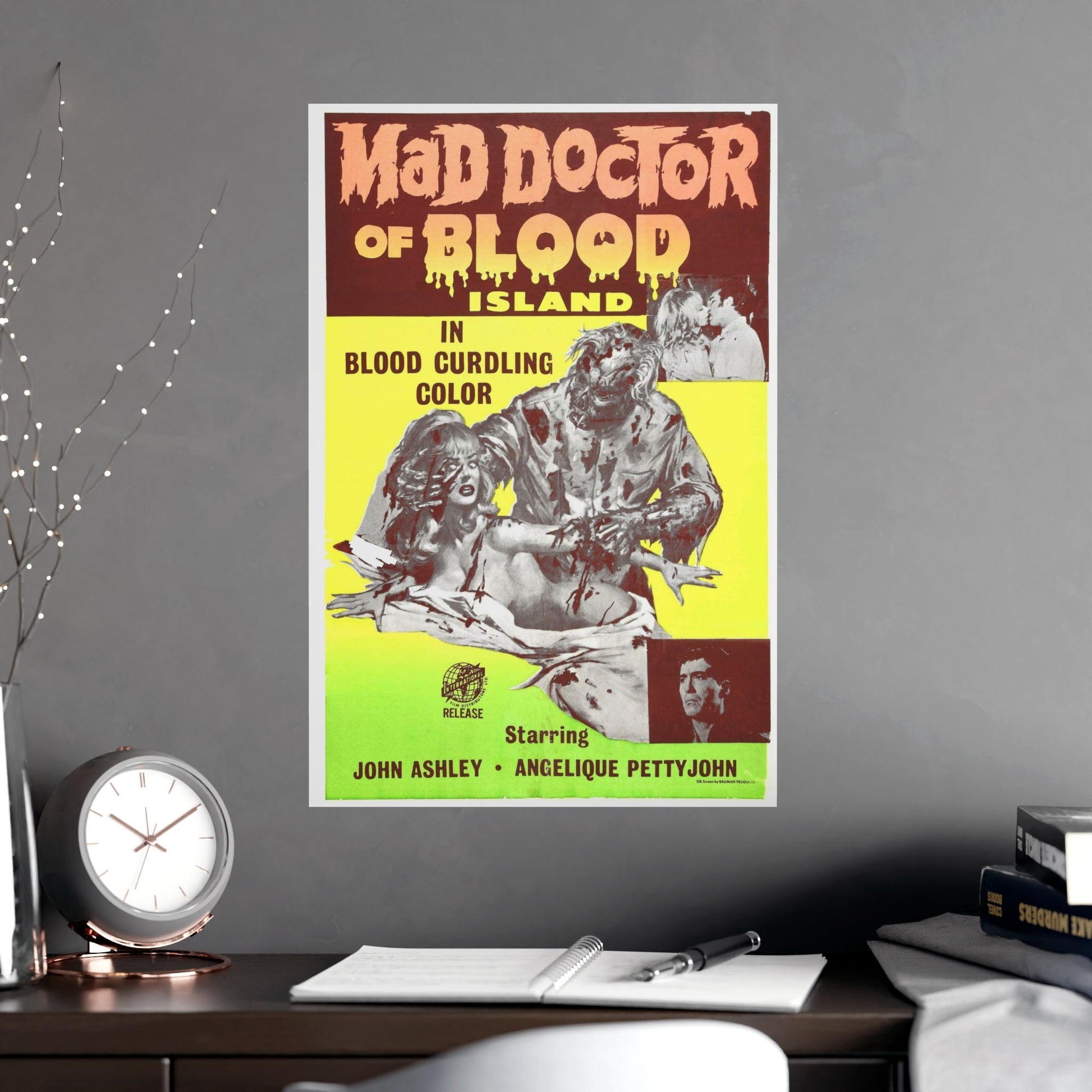 MAD DOCTOR OF BLOOD ISLAND 1969 - Paper Movie Poster-The Sticker Space