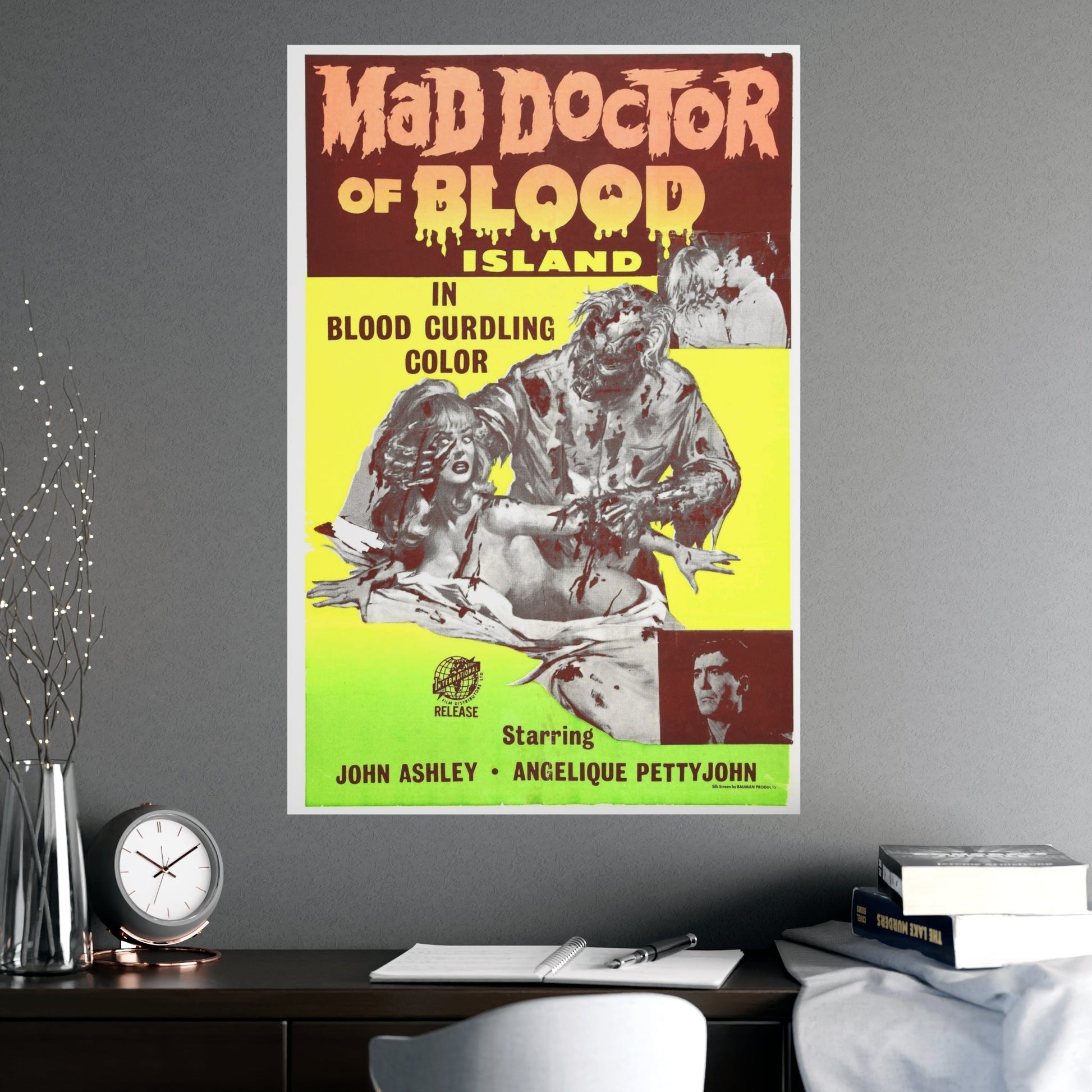 MAD DOCTOR OF BLOOD ISLAND 1969 - Paper Movie Poster-The Sticker Space