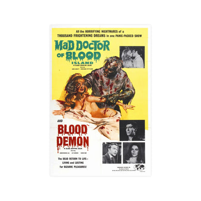 MAD DOCTOR OF BLOOD ISLAND + BLOOD DEMON 1969 - Paper Movie Poster-12″ x 18″ (Vertical)-The Sticker Space