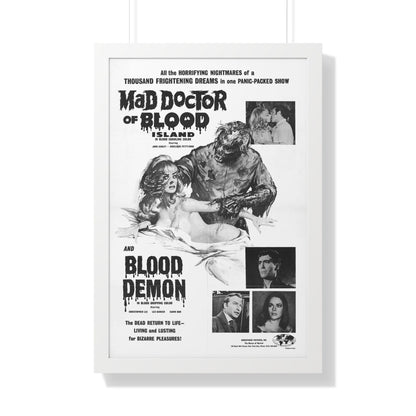 MAD DOCTOR OF BLOOD ISLAND + BLOOD DEMON (2) 1969 - Framed Movie Poster-20" x 30"-The Sticker Space