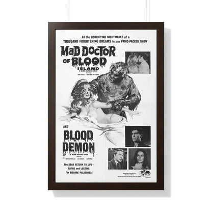 MAD DOCTOR OF BLOOD ISLAND + BLOOD DEMON (2) 1969 - Framed Movie Poster - The Sticker Space
