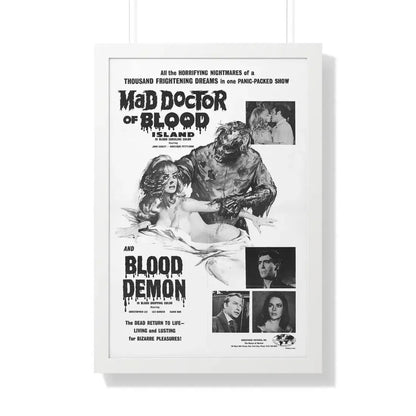 MAD DOCTOR OF BLOOD ISLAND + BLOOD DEMON (2) 1969 - Framed Movie Poster - The Sticker Space