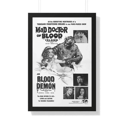 MAD DOCTOR OF BLOOD ISLAND + BLOOD DEMON (2) 1969 - Framed Movie Poster - The Sticker Space