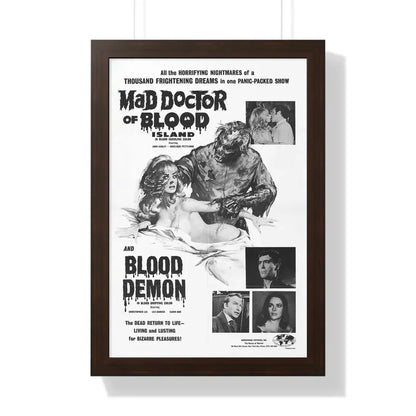 MAD DOCTOR OF BLOOD ISLAND + BLOOD DEMON (2) 1969 - Framed Movie Poster - The Sticker Space