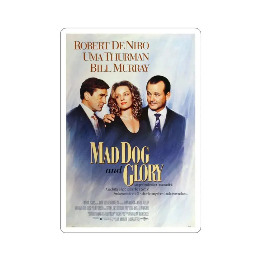 Mad Dog and Glory 1993 Movie Poster - STICKER Vinyl Kiss-Cut Decal 3 Inch White - The Sticker Space