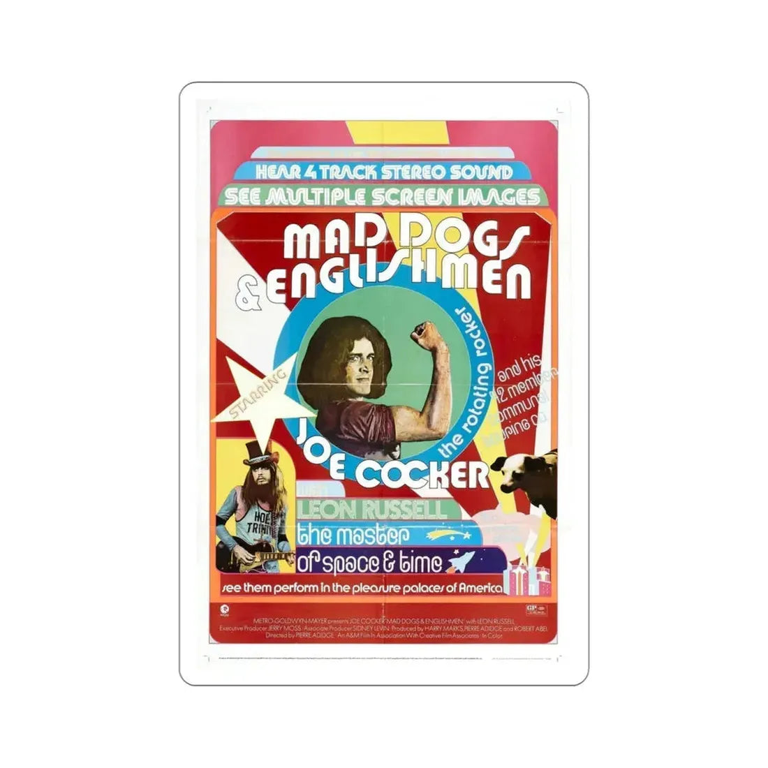 Mad Dogs & Englishmen 1971 Movie Poster STICKER Vinyl Die-Cut Decal 5 Inch - The Sticker Space