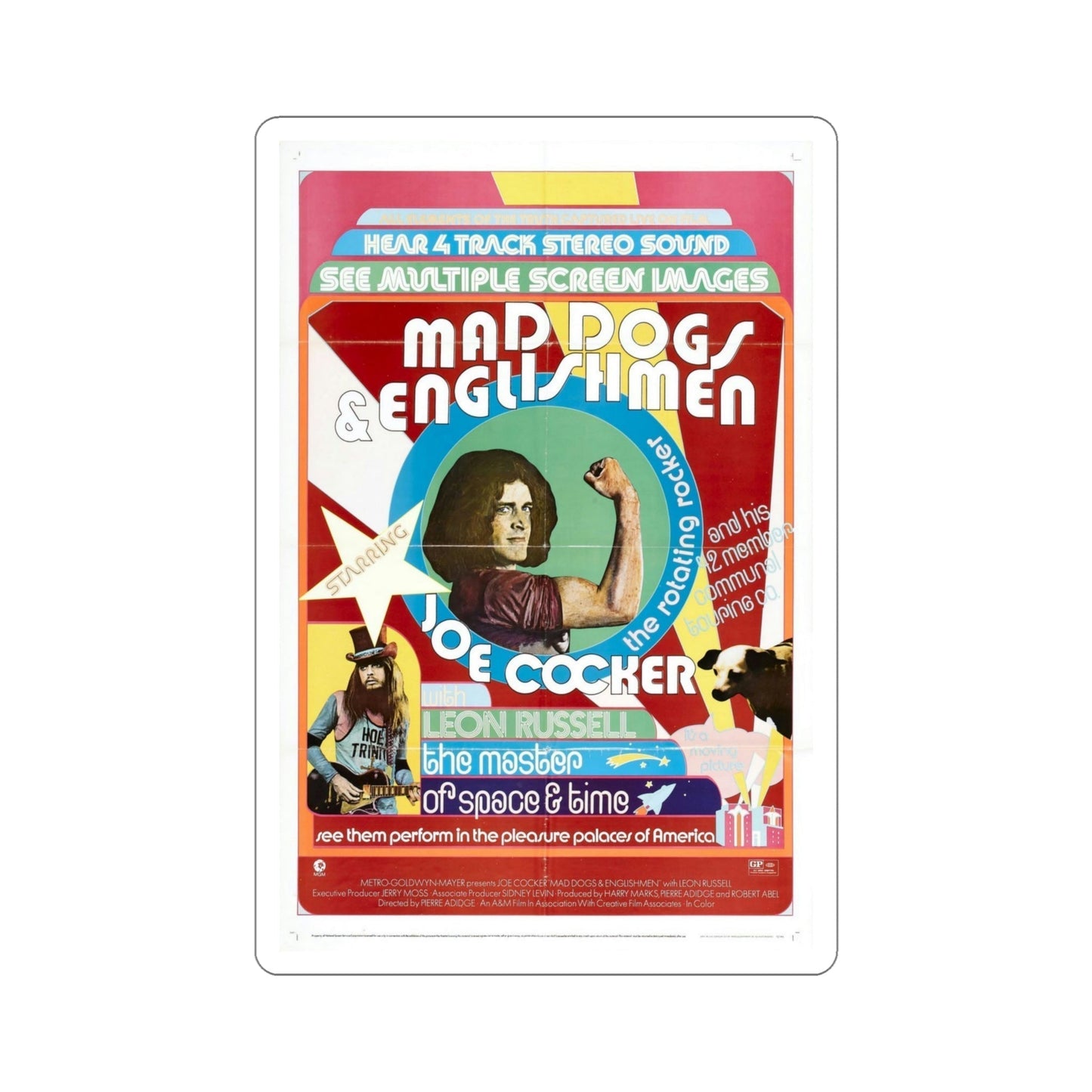 Mad Dogs & Englishmen 1971 Movie Poster STICKER Vinyl Die-Cut Decal-6 Inch-The Sticker Space