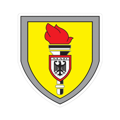 MAD (Germany) (Coat of Arms) STICKER Vinyl Kiss-Cut Decal 4 Inch White - The Sticker Space