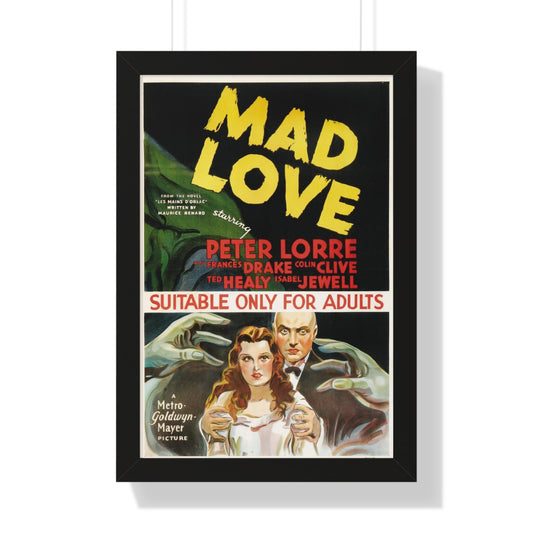 MAD LOVE 1935 - Framed Movie Poster-16″ x 24″-The Sticker Space