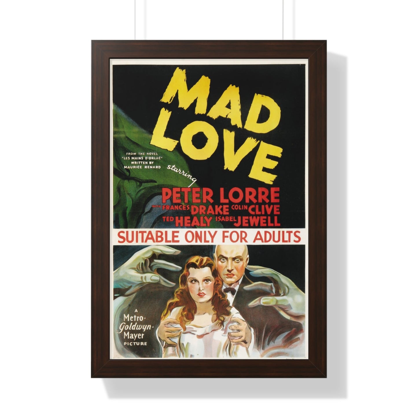 MAD LOVE 1935 - Framed Movie Poster-16″ x 24″-The Sticker Space