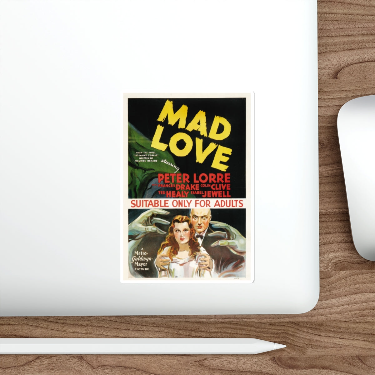 MAD LOVE 1935 Movie Poster STICKER Vinyl Die-Cut Decal-The Sticker Space